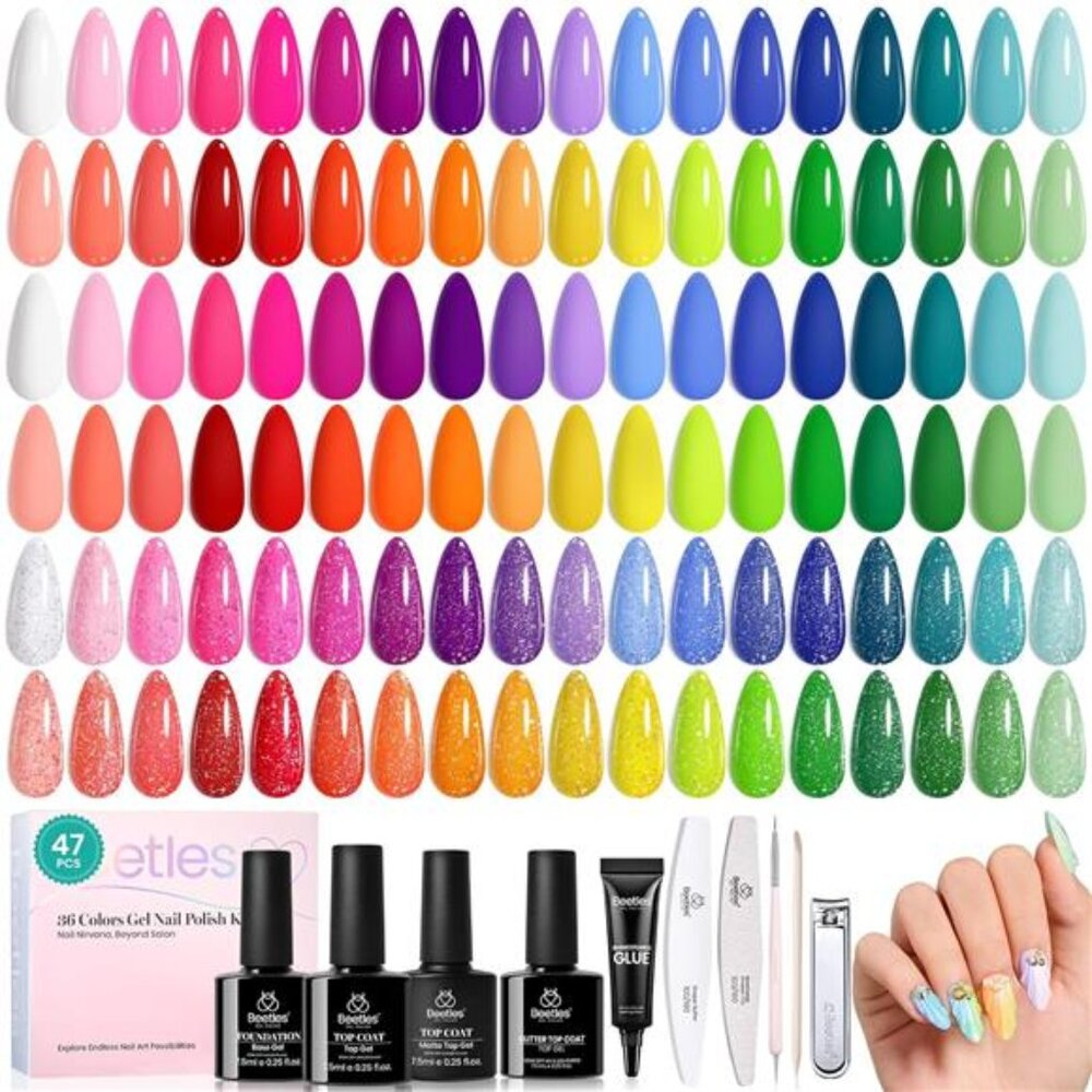 Summer Gel Polish Set - 36 Colors Neon Gel Nail Polish Pink Red Green